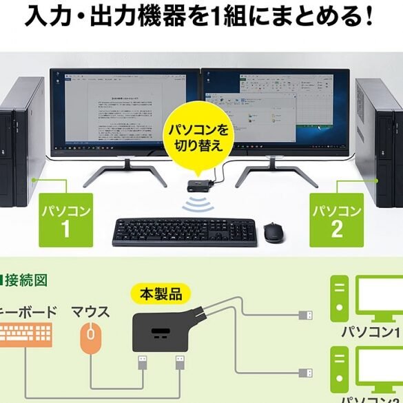 こいつは便利！1組のUSBキーボードとUSBマウスで2台のパソコンを ...